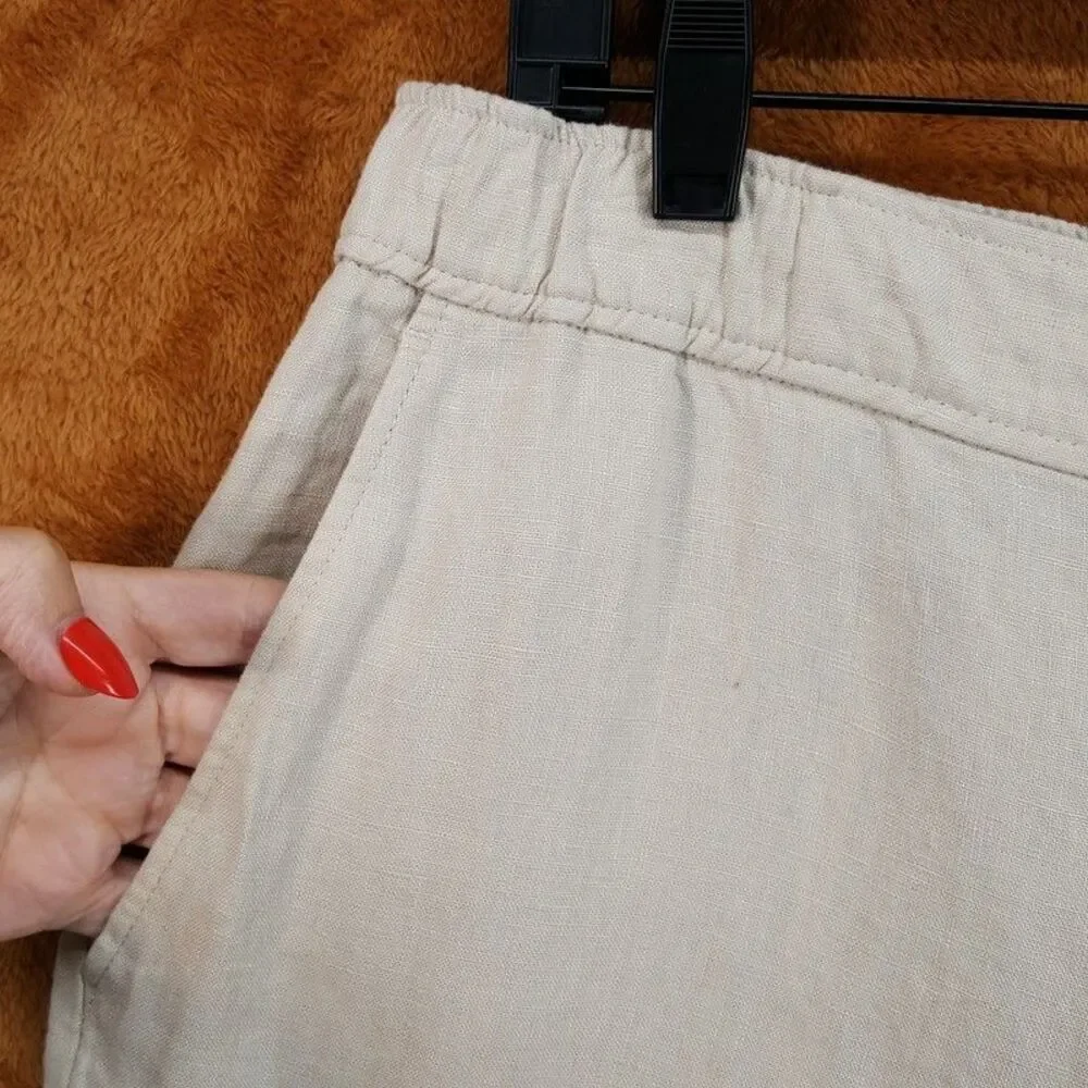 WAX LONDON Pants Mens Size 36 Tan Straight Leg 100% Linen KURT Trouser $175
